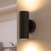 Prios Tulimar 2-bulb outdoor wall lamp, anthracite, metal
