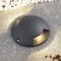 Lindby LED floor spotlight Cormac, 2-bulb, Ø 21 cm, IP67