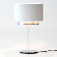 Holländer Mattia table lamp, oval, double, white/silver