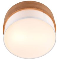 Trio Lighting Seasons ceiling lamp, wood/white Ø 30 cm