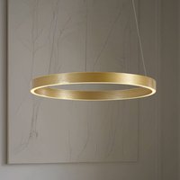 Lucande LED-hänglampa Yonam, Ø 60 cm, 1 lampa, guld, CCT