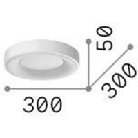 Ideallux Ideal Lux Plafonnier LED Planet, blanc, Ø 30 cm, métal