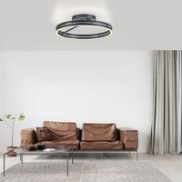 PURE LED ceiling light Loop, grey, metal, Ø 60 cm, CCT