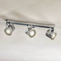 Euluna Canico downlight, 3-bulb, chrome