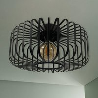 ROYALTECH Niko ceiling light, black, Ø 39 cm, metal, E27
