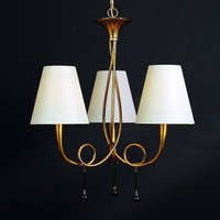 Mantra Iluminación Suspension en tissu Paola à 3 lampes