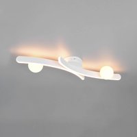 Trio Lighting Napoli LED ceiling light, matt white, length 70 cm, metal CCT