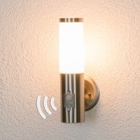 Lindby utomhusvägglampa Kristof, rörelsevakt, 33 cm, E27