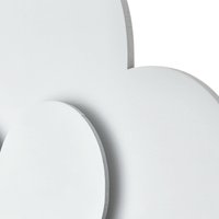 Elobra Applique murale LED Nuage avec fiche, blanc, bois, intensité variable