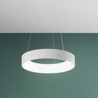 Luce Ambiente Design LED-pendellampa Noah, vit, Ø 60 cm, metall, CCT