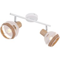 Globo Widy ceiling light, hemp rope decoration, 2-bulb