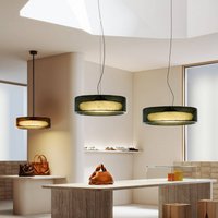 MARSET LED-hänglampa Ringo, Ø 70 cm, mörk rökgrå