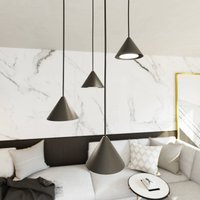 EMIBIG LIGHTING Elit pendant light, 4-bulb, Ø 30 cm, black, metal, GX53