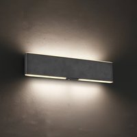 Trio Lighting LED-batteridriven vägglampa Conchita, bredd 32 cm, svart, metall