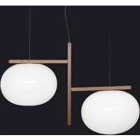 Oluce Alba 468 Suspension à 2 lampes, bronze
