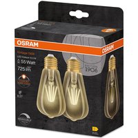 OSRAM 1906 E27 6.5W LED ST64 dimmable 824 gold 2-pack