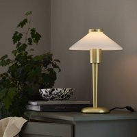 PR Home Lampe de table August, couleur laiton/opale, 34 cm, métal