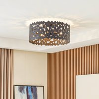 Lucande Aeloria ceiling light, black, iron, Ø 50 cm, E27