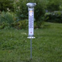 STAR TRADING LED-solcellslampa Celsius, utetermometer