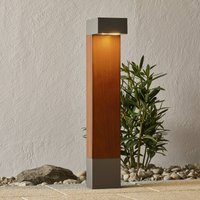 BEGA 84498 LED-gadelampe, sølv, kantet hoved