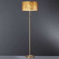 Hufnagel Elegant floor lamp Loop Gea with gold leaf coating