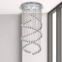 Searchlight Suspension Hallway rideau cristal de verre, 80 cm