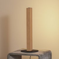 TK Lighting Lampe de table LED en bois Teo, hêtre, 42 cm, variateur tactile