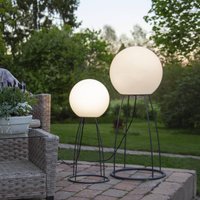 STAR TRADING Lampe de terrasse Mallorca 70 cm noir/blanc plastique/métal