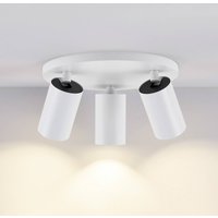 Deko-Light CAN TILT downlight, white, Ø 23 cm, 3-bulb, metal, GU10