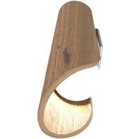 Elobra Colombia LED wall light, natural knotty oak