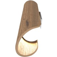 Elobra LED-vägglampa Colombia, ek natur