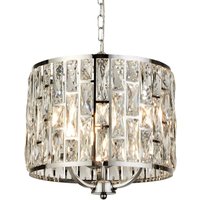 Searchlight Suspension Bijou, abat-jour à cristaux, Ø 38 cm