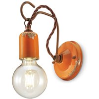 Ferroluce C665 vägglampa i vintagestil, orange
