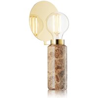 DESIGN BY US Blindspot table lamp, brown, marble