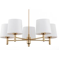 Argon Hänglampa Polo Plus 5 lampor mässing/krämvit