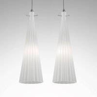 Selène Costa Rica pendant light, 2-bulb, white