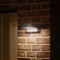 Nordlux LED-utomhusvägglampa Saulio, svart, aluminium, IP44