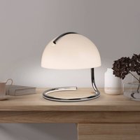Näve Burano table lamp, white, height 25 cm, glass/metal, E27