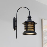 ROYALTECH Nostalji vägglampa, svart, höjd 48 cm, metall, E27
