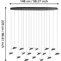 EGLO Stars Of Light Suspension LED Paratebueno noir 17-fl