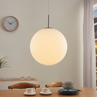 Lindby Rhona suspension, sphère verre opale, 30 cm