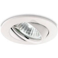 Ideallux Inbyggnadsspot Swing rund, GU10 svängbar vit