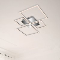 Briloner Frame LED-taklampa, CCT, 4-ljus, aluminium