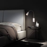 Briloner LED-vägglampa Tusi med flexarm, nickel