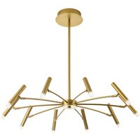 Viokef LED hanging light Secret, gold-coloured, Ø 80 cm, metal, 10-bulb.