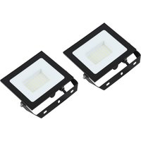 Prios utomhus LED-spot Maikel, 50 W, metall, 2-pack