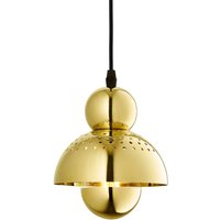 DESIGN BY US Wanted XS pendant light, gold-coloured, iron, Ø 15 cm