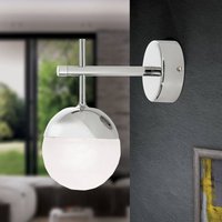 ORION Ball LED wall light, 1-bulb, nickel, down