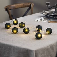 STAR TRADING LED fairy lights Bliss, dark green, glass, 8-bulb battery