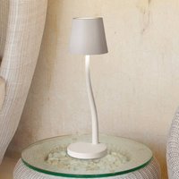 Fabas Luce Judy lampe à poser sur batterie, IP54, blanc